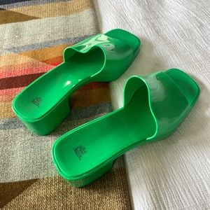 Green sandals